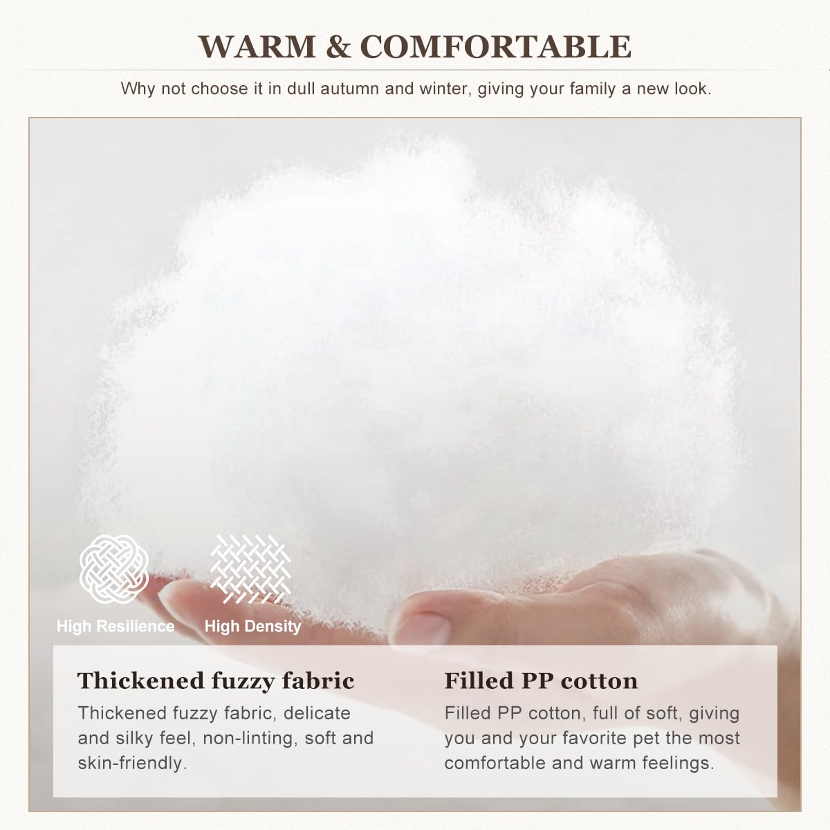 Thinmay Fuzzy Warm Dog Bed, Pet Friendly Couch Protector, Anti-Slip Washable Sofa Cover For Dogs, Pet Hair Resistant Mat (Plush