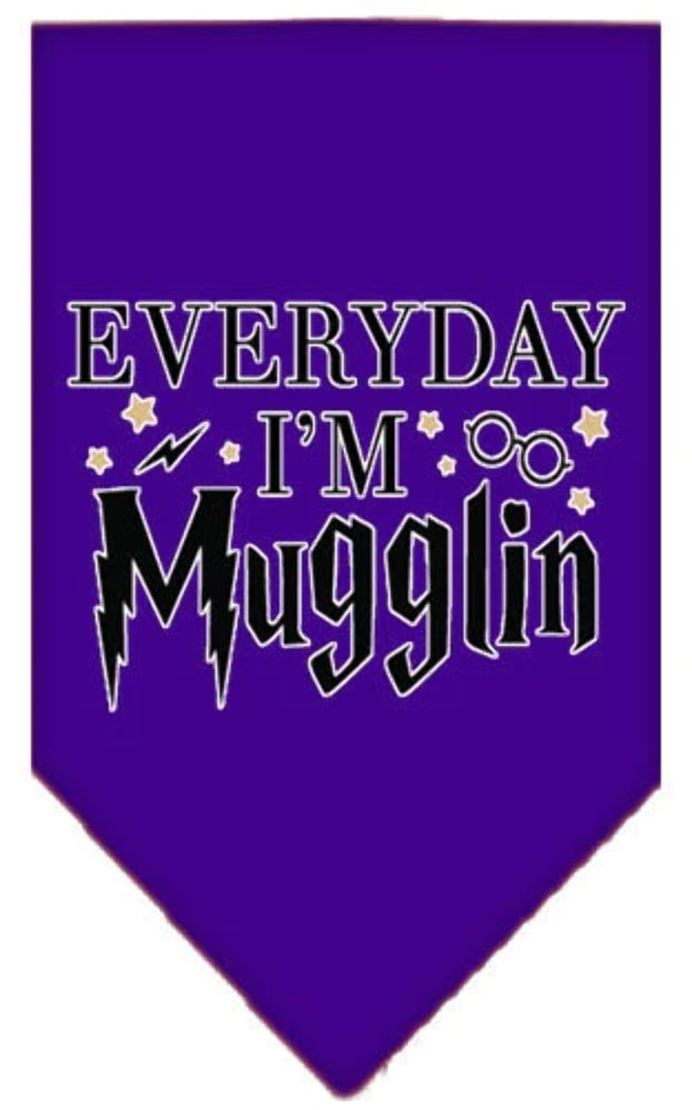 Mirage Pet Product Everyday I'm Mugglin Screen Print Bandana Lime Green Large
