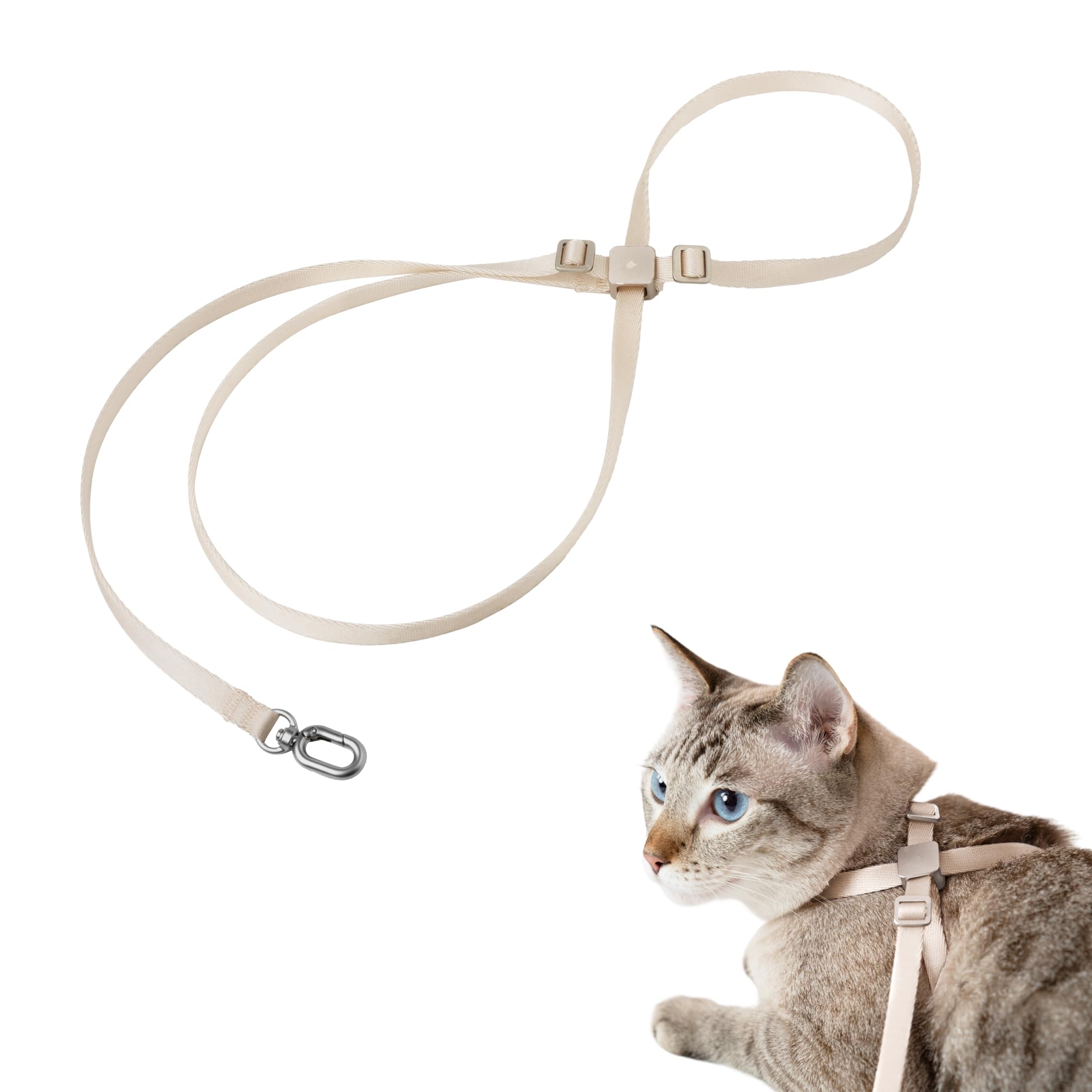 Buddyarmor Cat Harness, Ida Awarding, Escape-Proof Anti-Choking Harness Nylon & Lightweight Anodized Aluminum Training Harness A