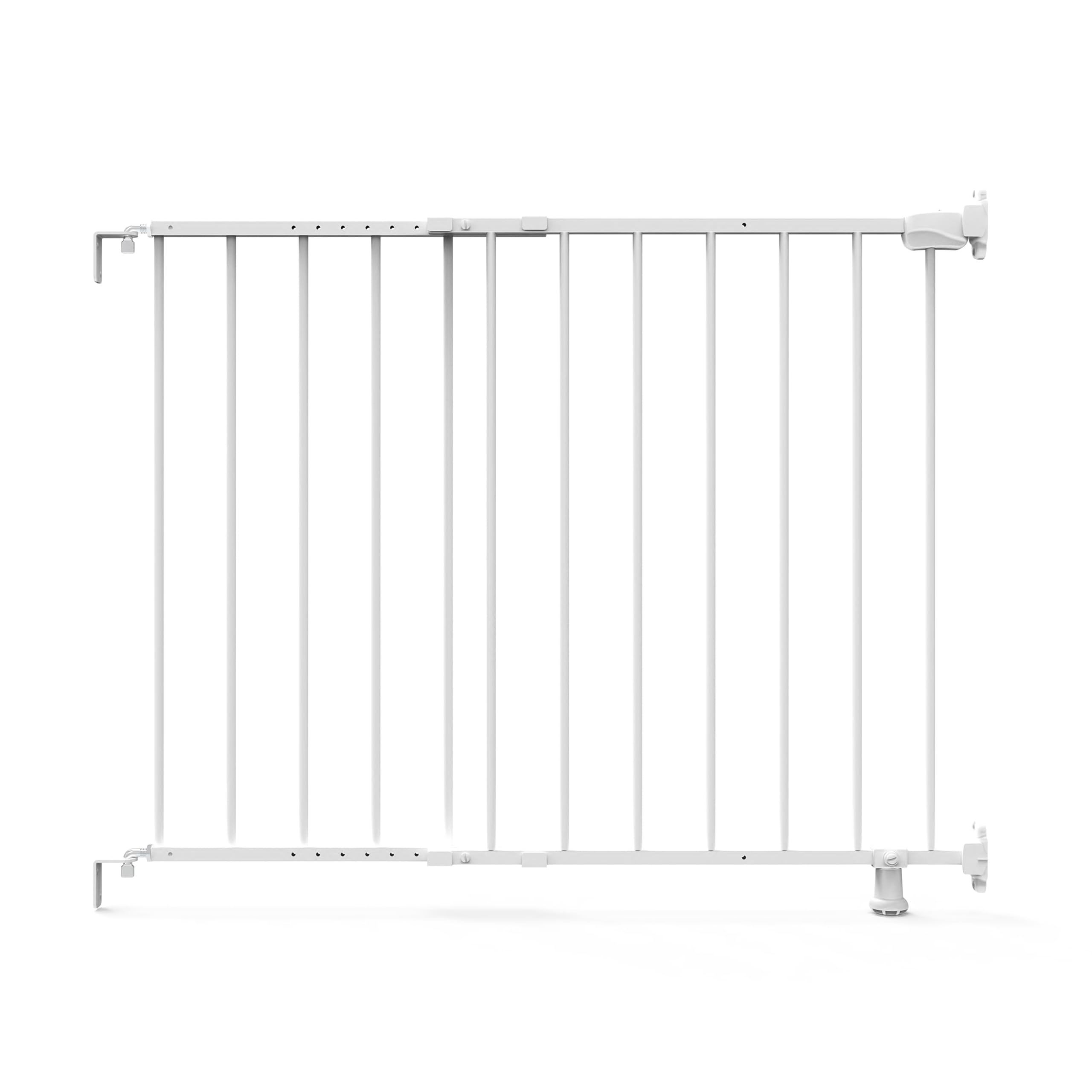 Ingenuity The Stairway 42W Series Safety Pet and Baby Gate, 28-42 Wide, 28 Tall, for Stairway or Hallways - White Metal