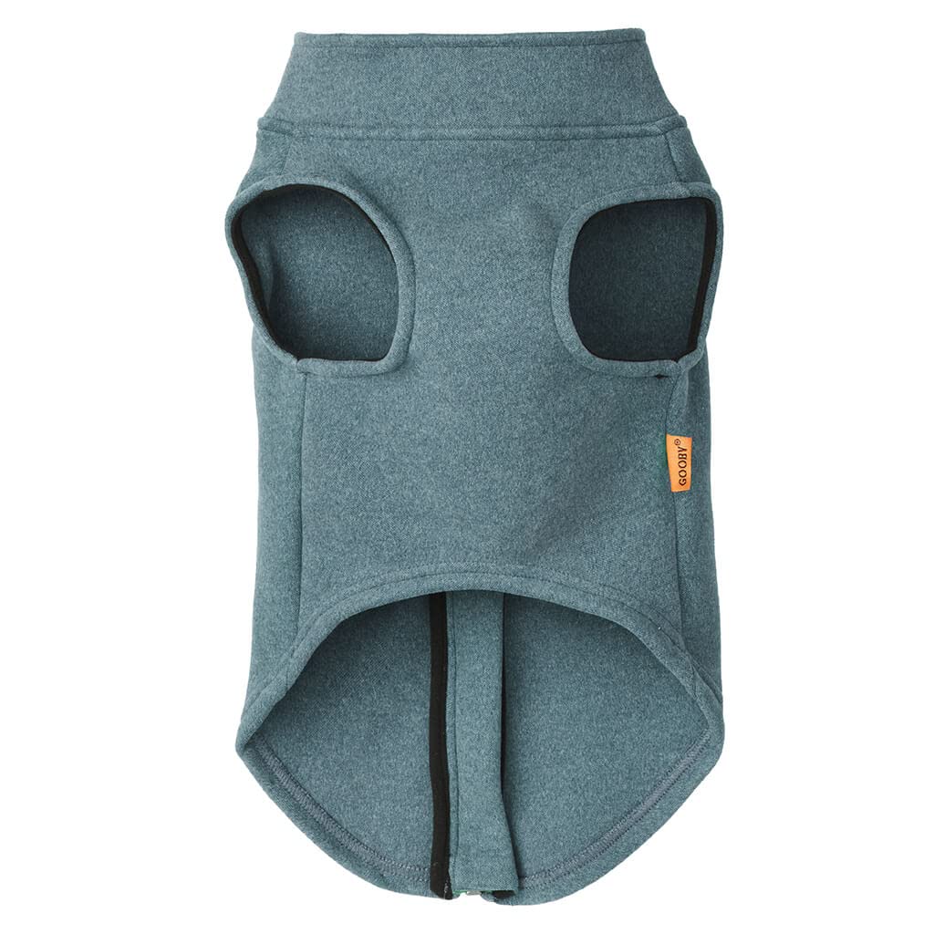 Gooby Zip Up Microfiber Fleece Dog Sweater - Turquoise, Large - Warm Double Layered Microfiber Fleece Step-In Dog Jacket Without Ring Leash - Winter Dog Sweaters For Small Dogs And Medium Dogs