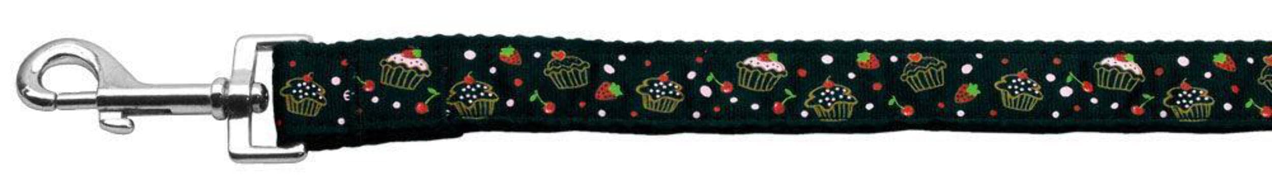 Mirage Pet Products Cupcakes Nylon Ribbon Collar for Pets, Medium, Black