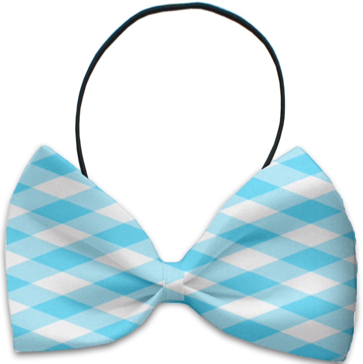 Pet, Dog and Cat Bow Ties, &quot;Plaids Group&quot; *Available in 6 different pattern options!* Elastic Band Baby Blue Plaid