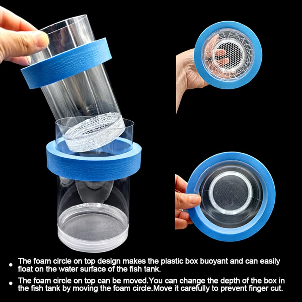 Kirmoo Floating Fish Breeding Isolation Box For Aquarium Tank Plastic Mesh Hatchery Incubator Breeder Box For Baby Fish Betta Sh