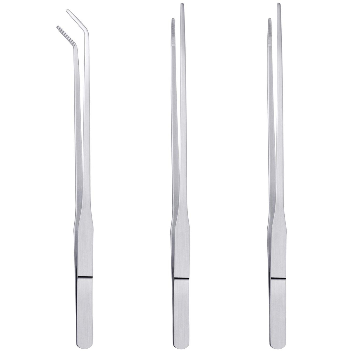 3 Pcs Stainless Steel Feeding Tongs, Reptile Feeding Tweezers Long Handle Feeder Tools for Fish Aquariums, Reptiles Snakes Lizar