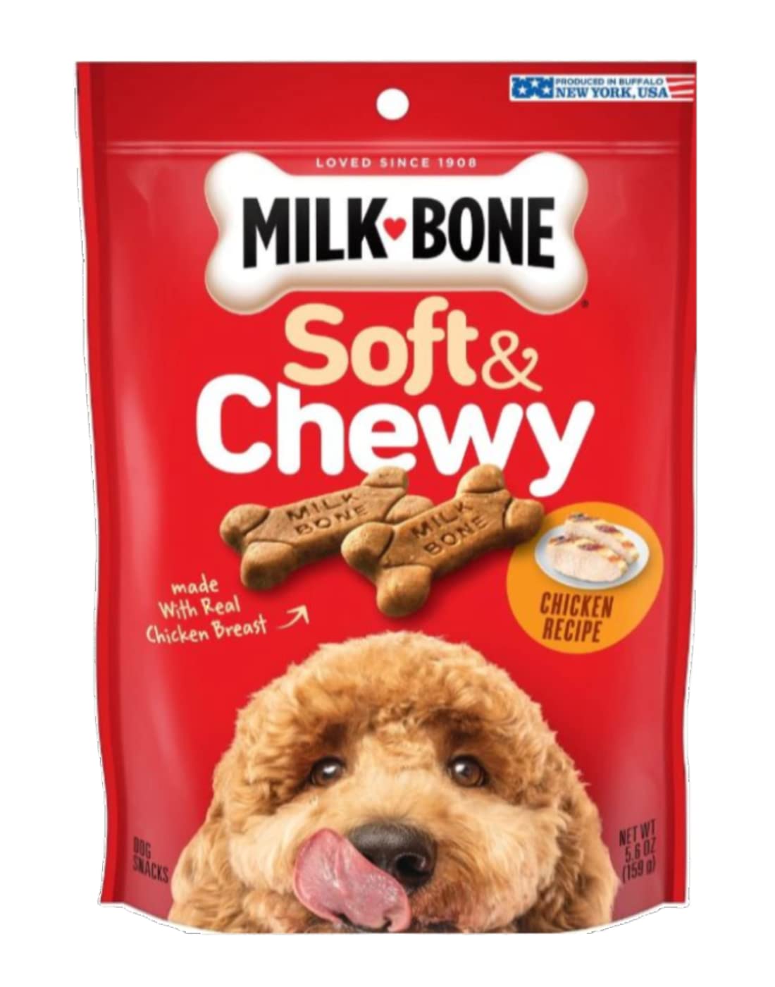 Milk Bone Dog Treats Chicken Flavor 5.6 Oz, Pack of 2