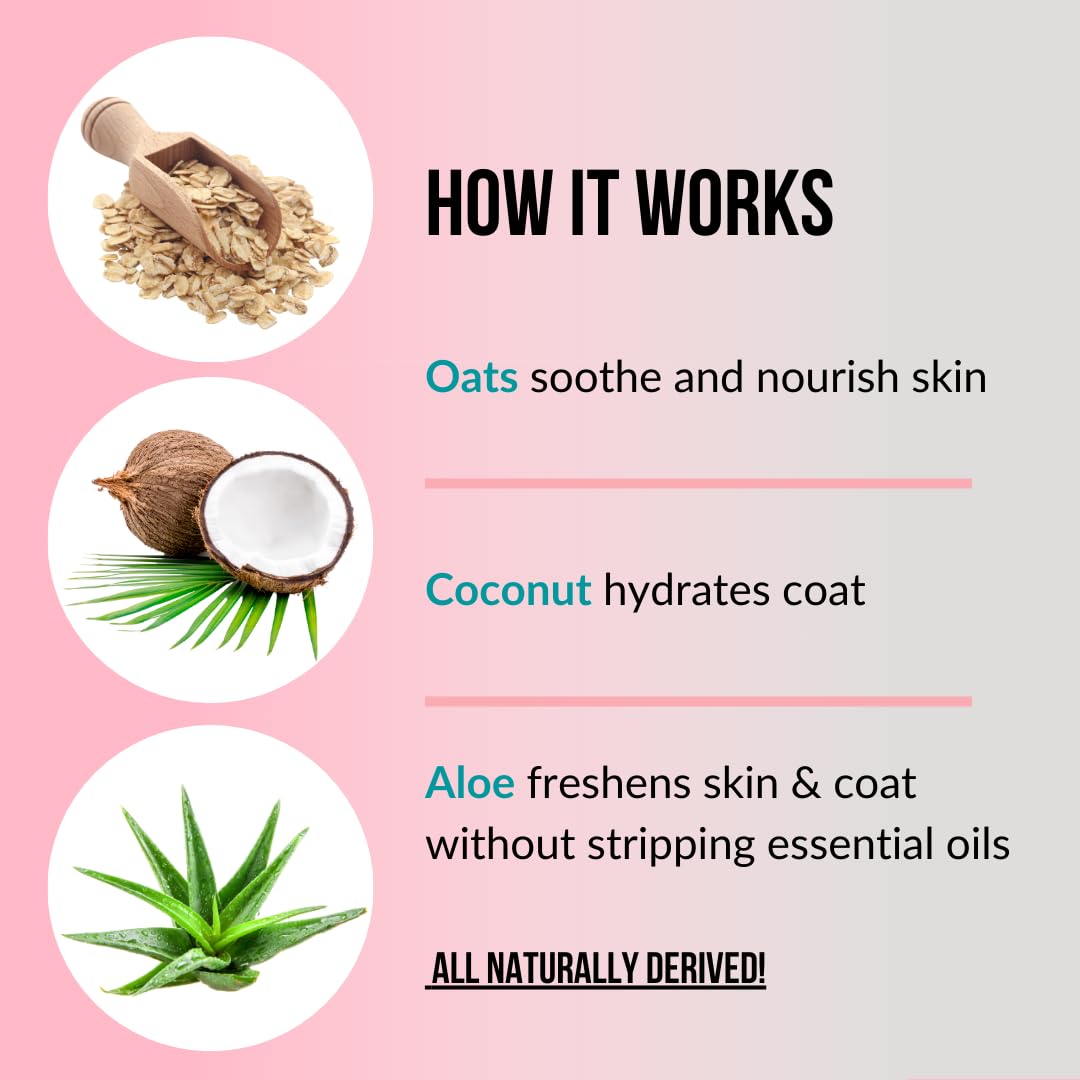 Pet Care Sciences 16 Fl Oz Tearless Puppy Shampoo And Conditioner - Anti Itch Dog Shampoo Sensitive Skin - Coconut Oil Oatmeal Pet Shampoo For Puppies