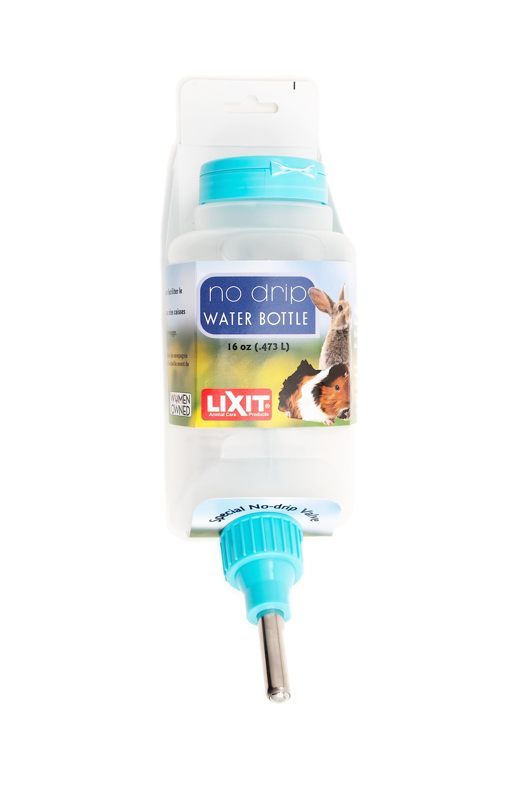 Lixit Top Fill No Drip Water Bottles for Rabbits, Ferrets, Hamsters, Guinea Pigs, Rats, Chinchillas and Other Small Animals (16 
