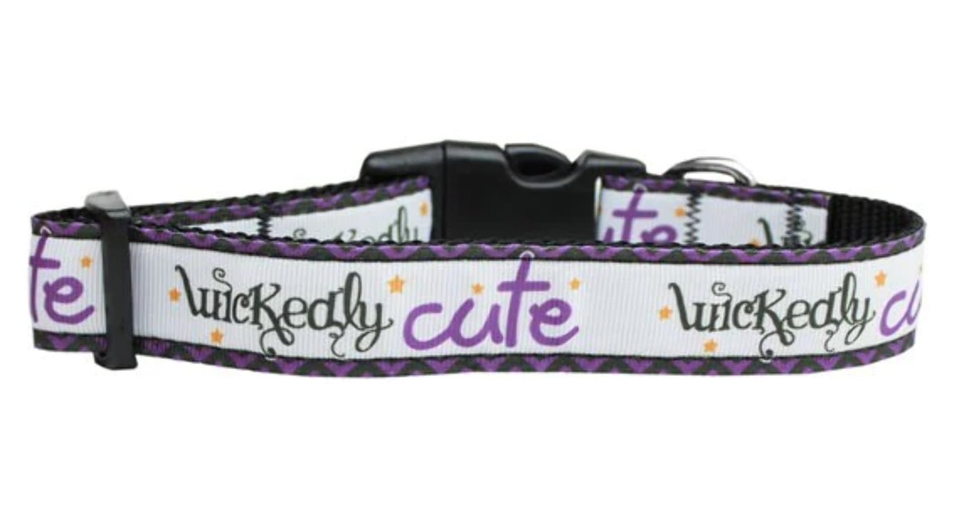 Halloween Pet Dog & Cat Nylon Collar or Leash, "Wickedly Cute" 5/8" w x 4 ft. leash