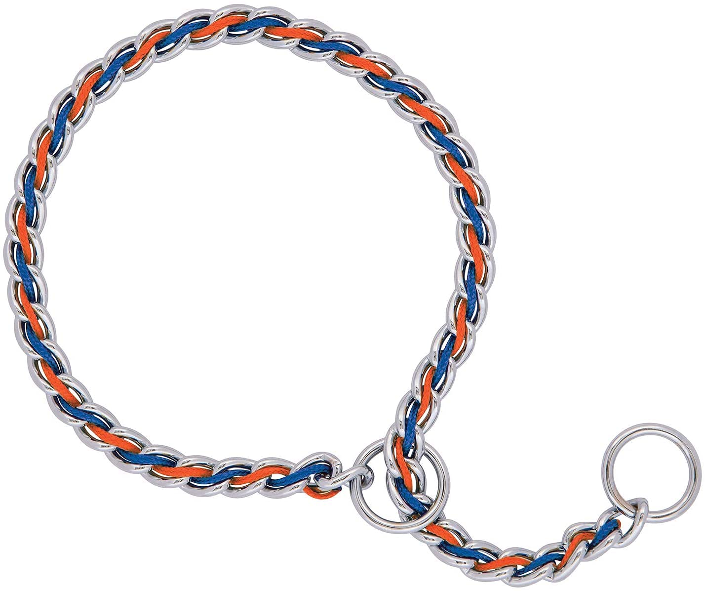 Terrain D.O.G. Laced Chain Slip Collar, Blue/Orange, 22-Inch X 3.5 Mm