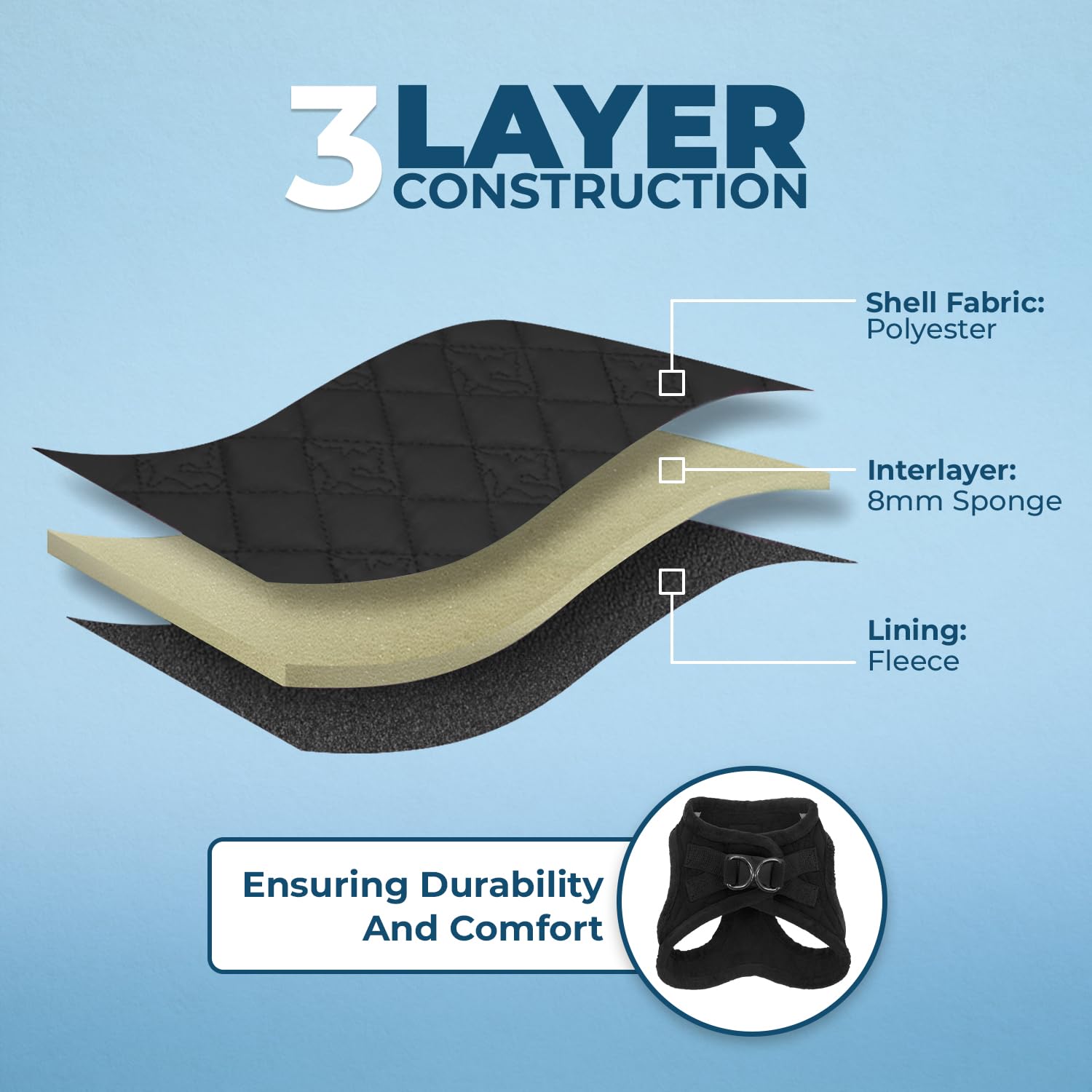 Voyager Step-In Plush Dog Harness - Soft Plush, Step In Vest Harness For Small And Medium Dogs By Best Pet Supplies - Black Plus