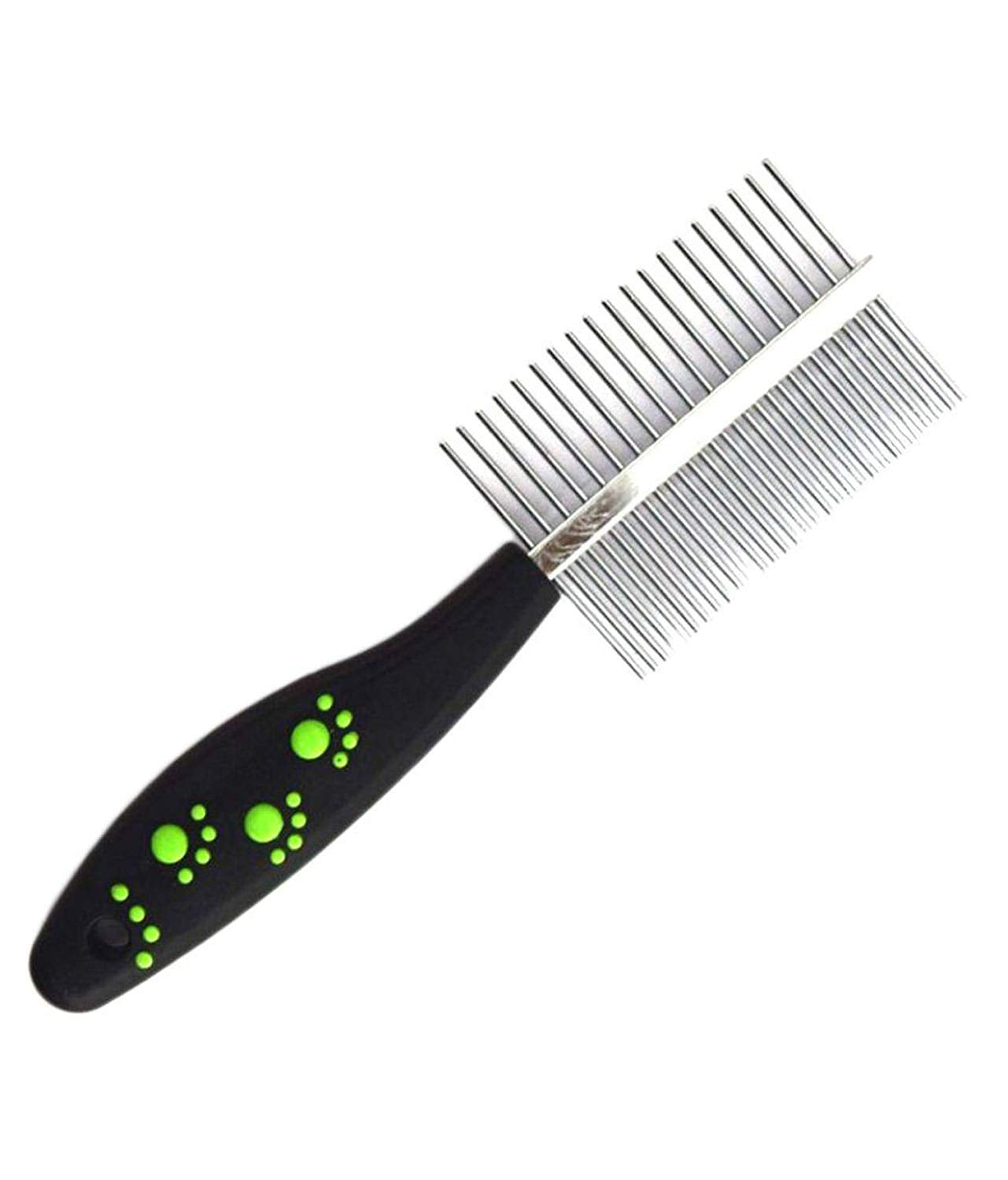 PSK PET MART Double Side Needle Deshedding Trimmer Pet Grooming Brush Tool for Cat and Dog for Rake Long Hair (Medium)
