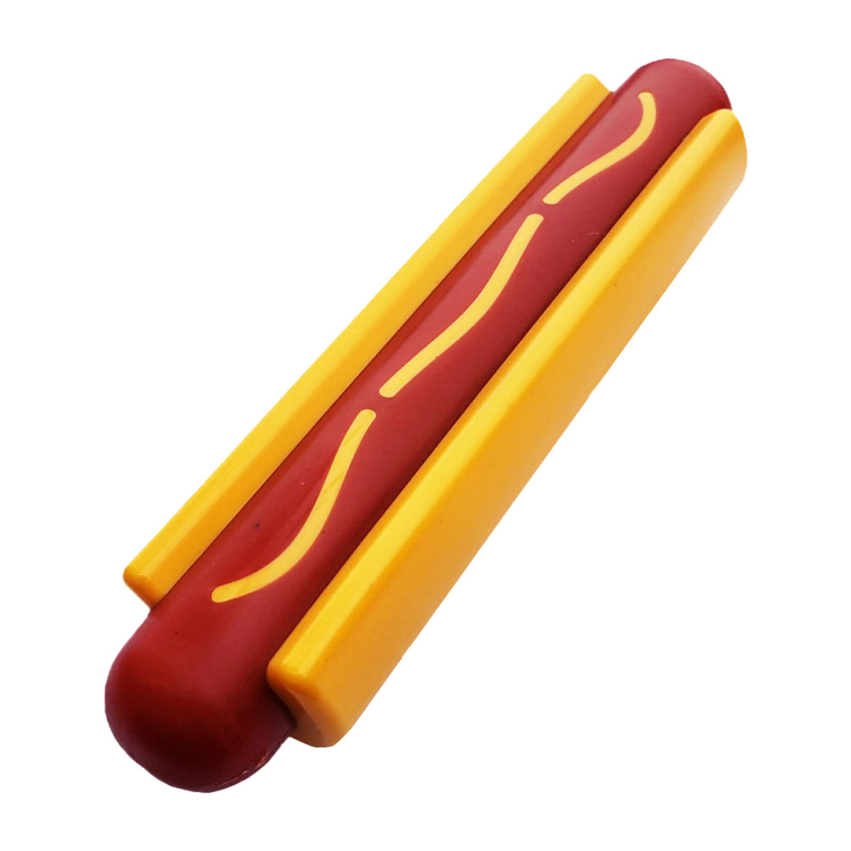 Sodapup Hot Dog - Durable Dog Chew Toy Made In Usa From Non-Toxic, Pet Safe, Food Safe Nylon Material For Mental Stimulation, Cl