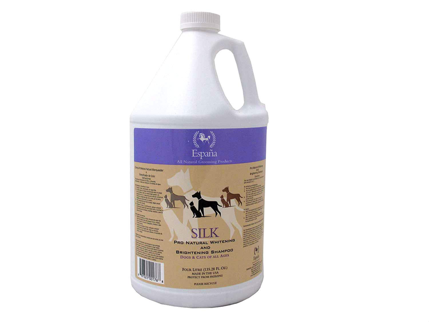 Espana Silk ESP0325DC Specially Formulated Silk Pro Whitening and Brightening Shampoo for Dogs and Cats, 135.28-Ounce
