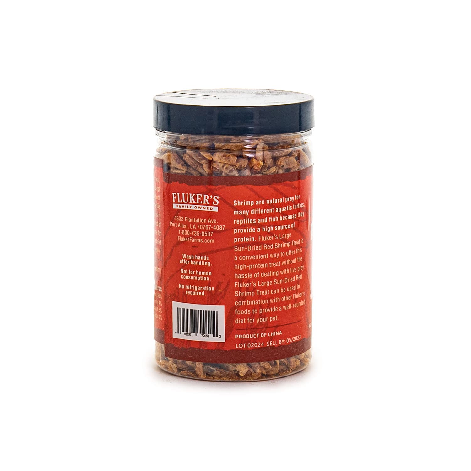 Flukers All Natural Large Sun-Dried Red Shrimp, High Protein Treats, Aquatic Turtle Food, Great for Aquatic Frogs, Tegus, Monit