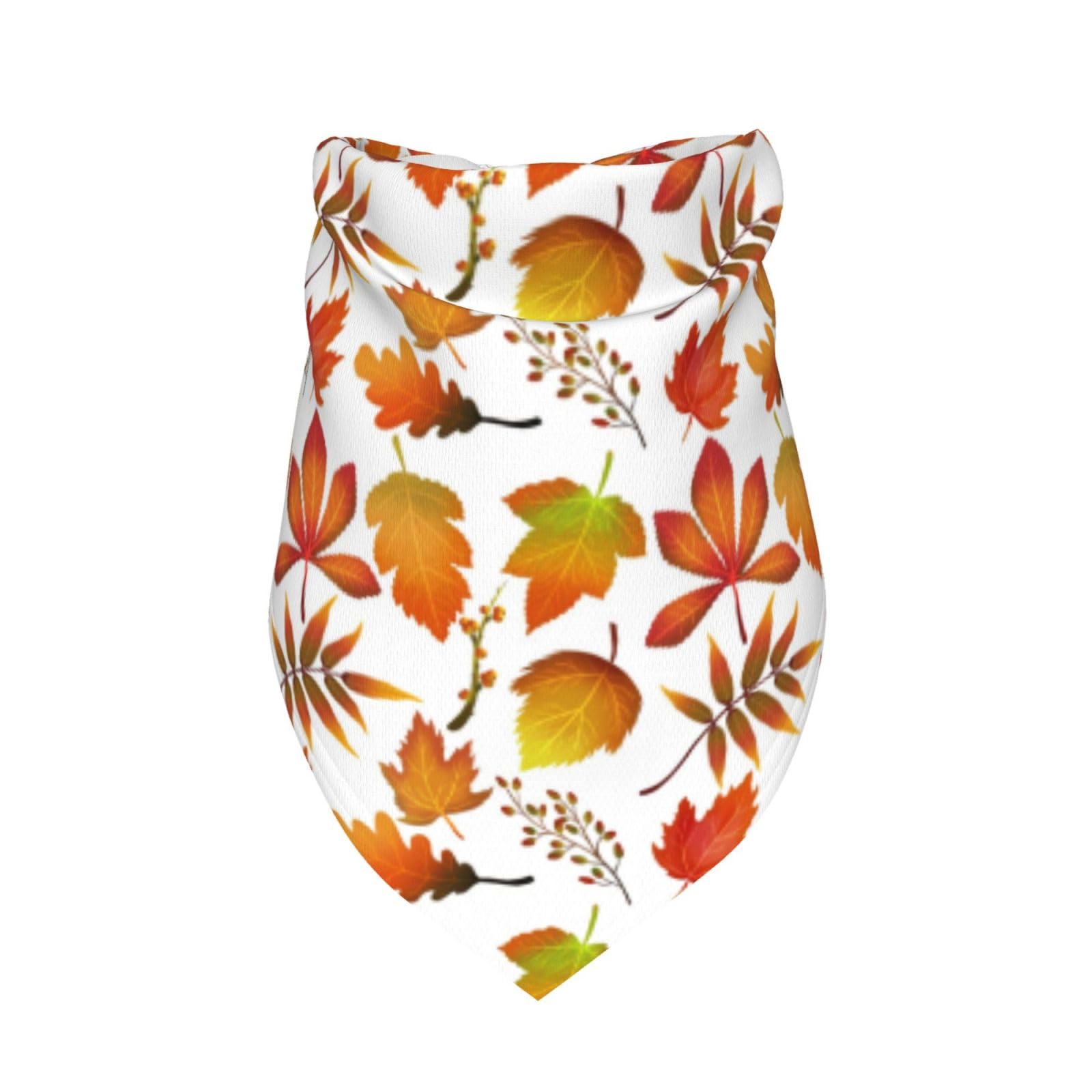 Autumn Fall Maple Leaves Harvest Dog Bandana Scarf Triangle Bibs Pet Accessories Cat Kerchief