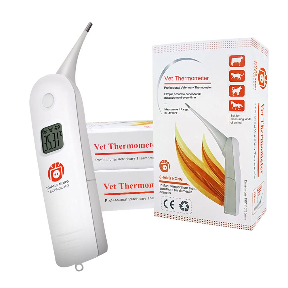 Animal Electronic Ehermometer Pet Thermometer Digital Thermometer Is A Fast Rectal Thermometer For Dogs,Horse, Cats, Pigs,Sheep