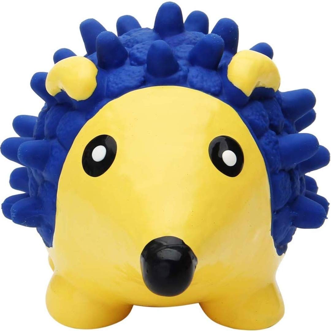PETLICIOUS & MORE Rubber Pet Dog Squeaky Hedgehog Chew Toy for Dogs & Puppies (Size  Large)