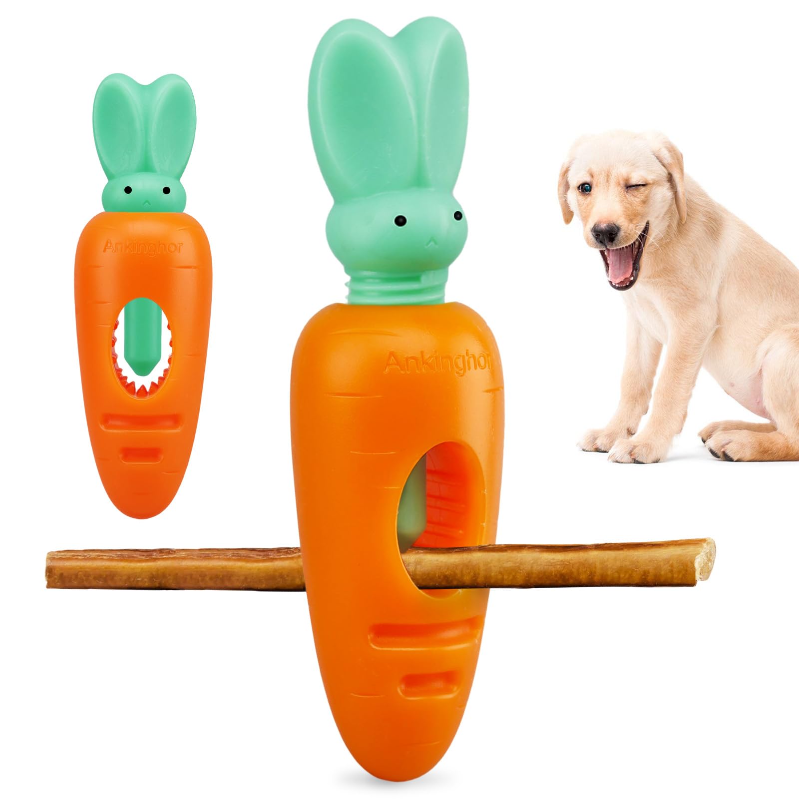 Ankinghor Bully Stick Holder For Dogs, Durable Dog Bone Yak Treat Chew Holder, Prevent Choking Safety Device For Pups Small Medi