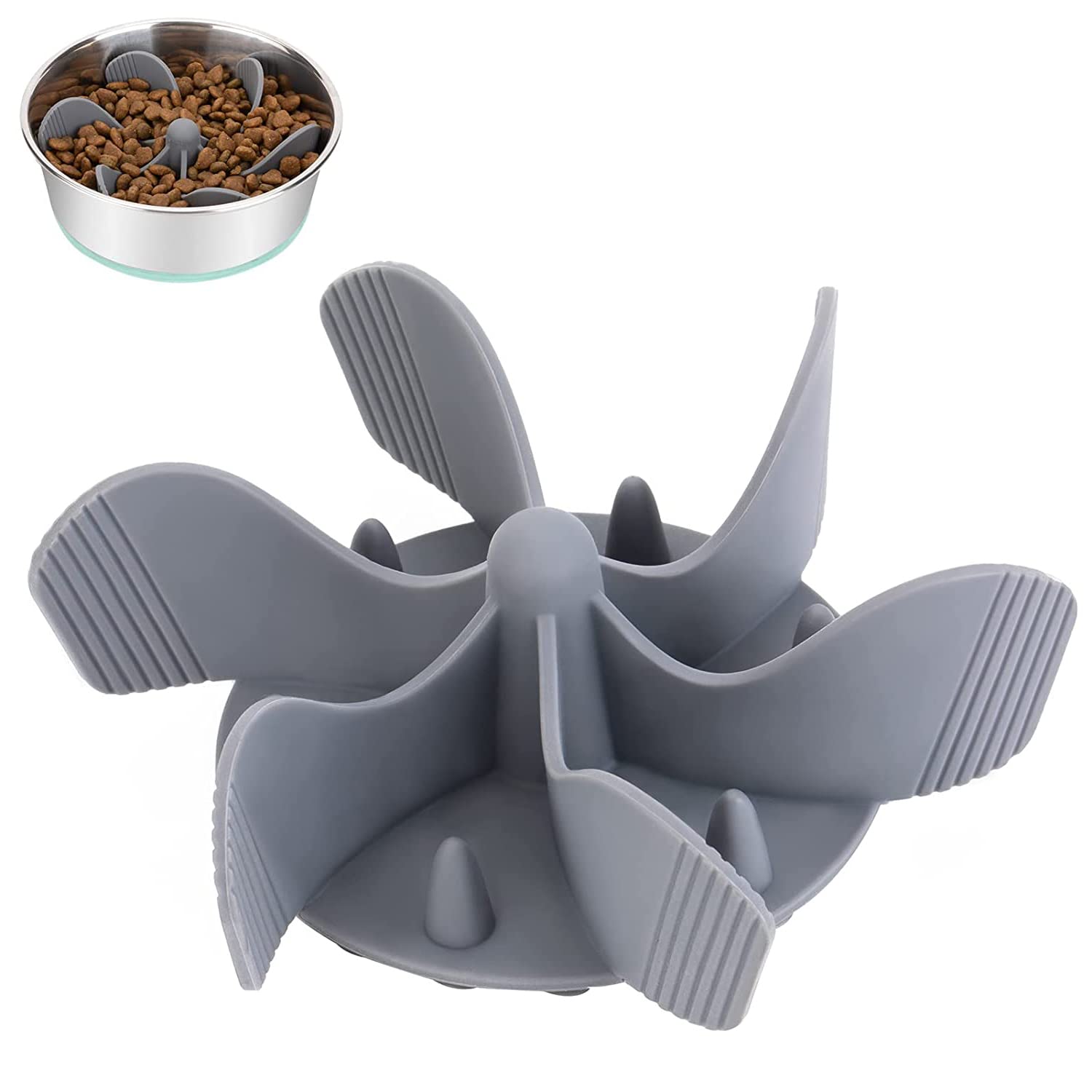 Snowie Soft 38 Pcs Of Suction Cups Prevent Sliding, Inhaling Slow Food Eating Feeder For Dogs, Puppy Compatible With 5.58.5 Inc