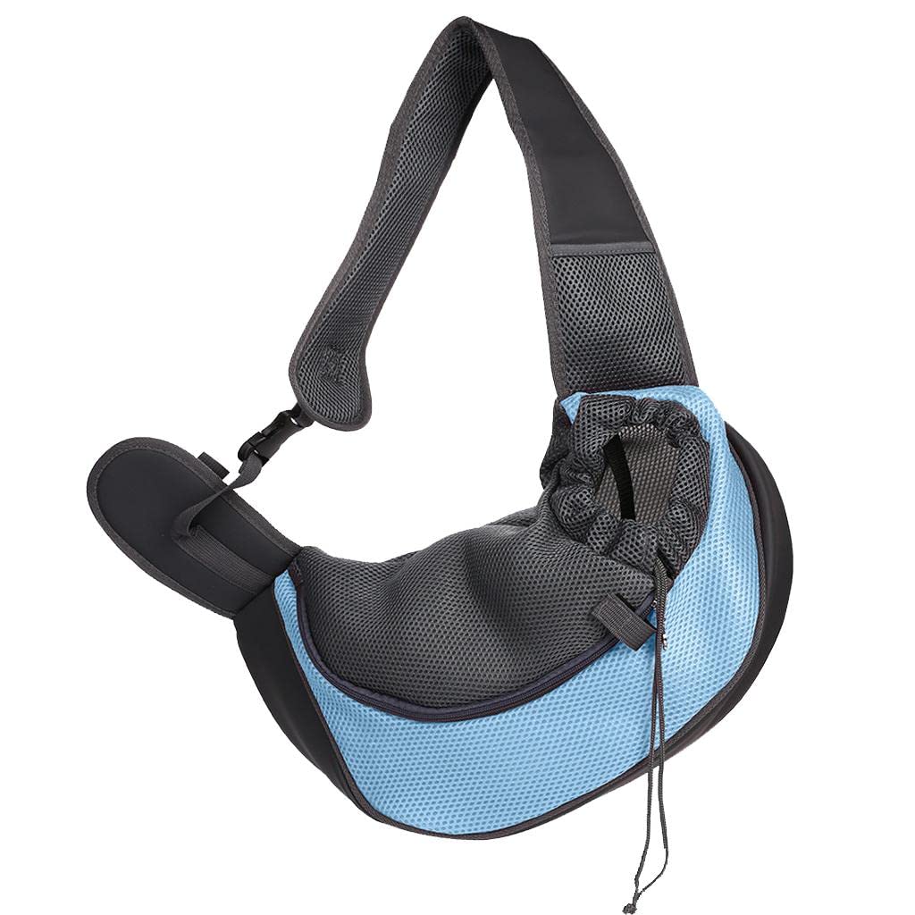 MERISHOPP Pet Dog Cat Carry Carrier Outdoor Travel Single Shoulder Bag Sling SkyBlue L