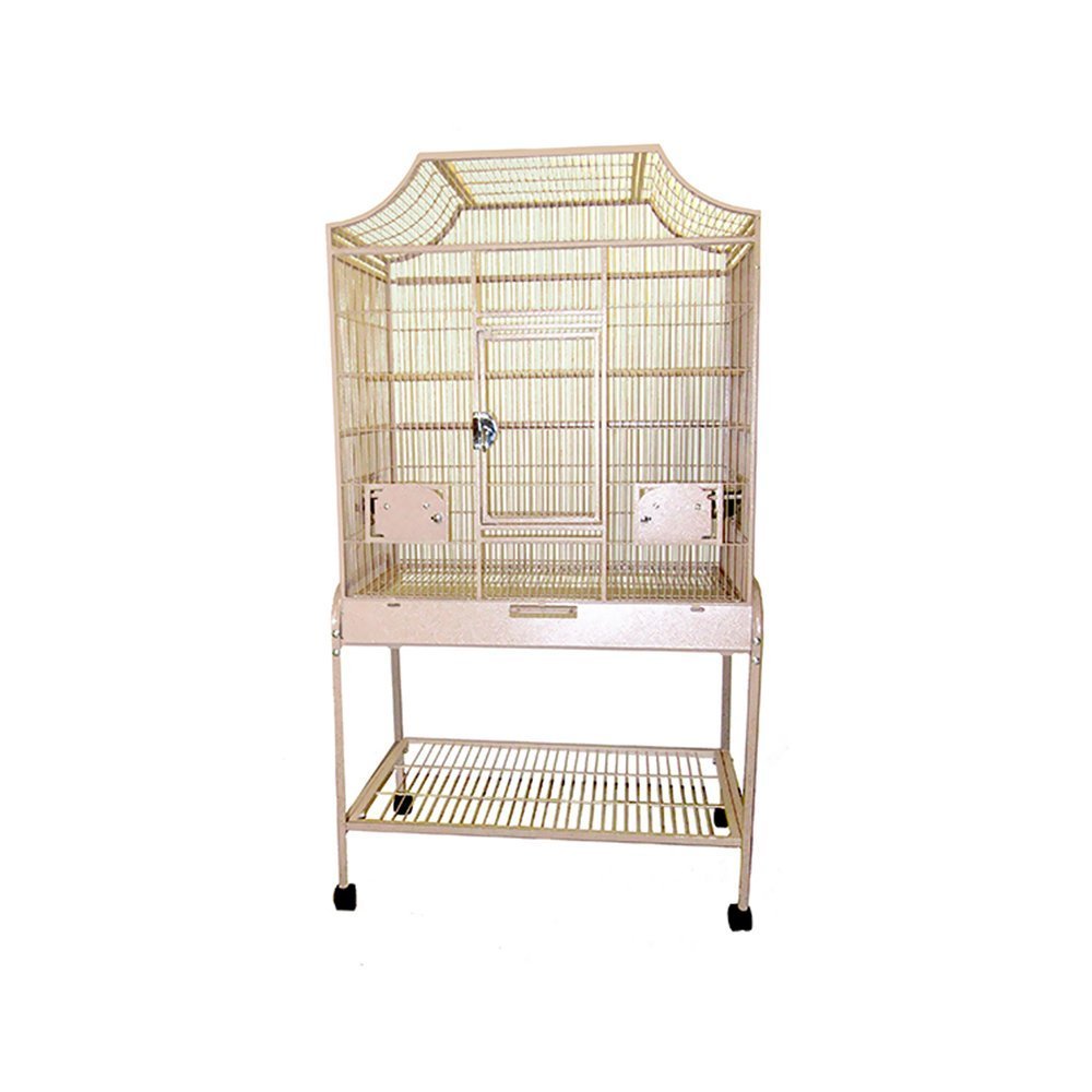 A&E Cage Co. Elegant Style Flight Cage, 32'' X 21'', Sandstone, Silver