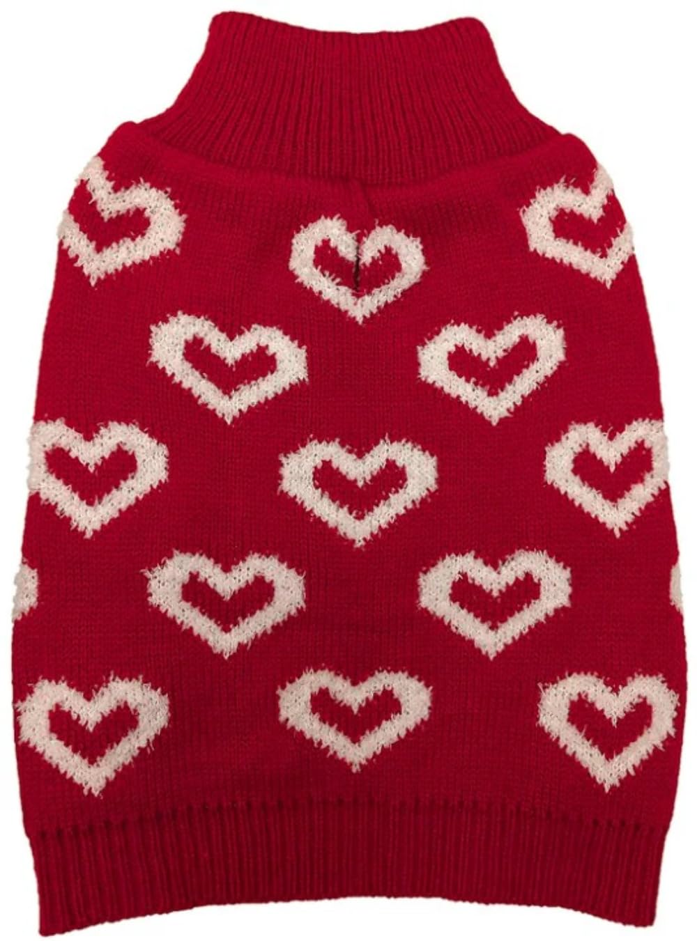 Fashion Pet /Allover Hearts Sweater/Dog Sweater/Red/Large