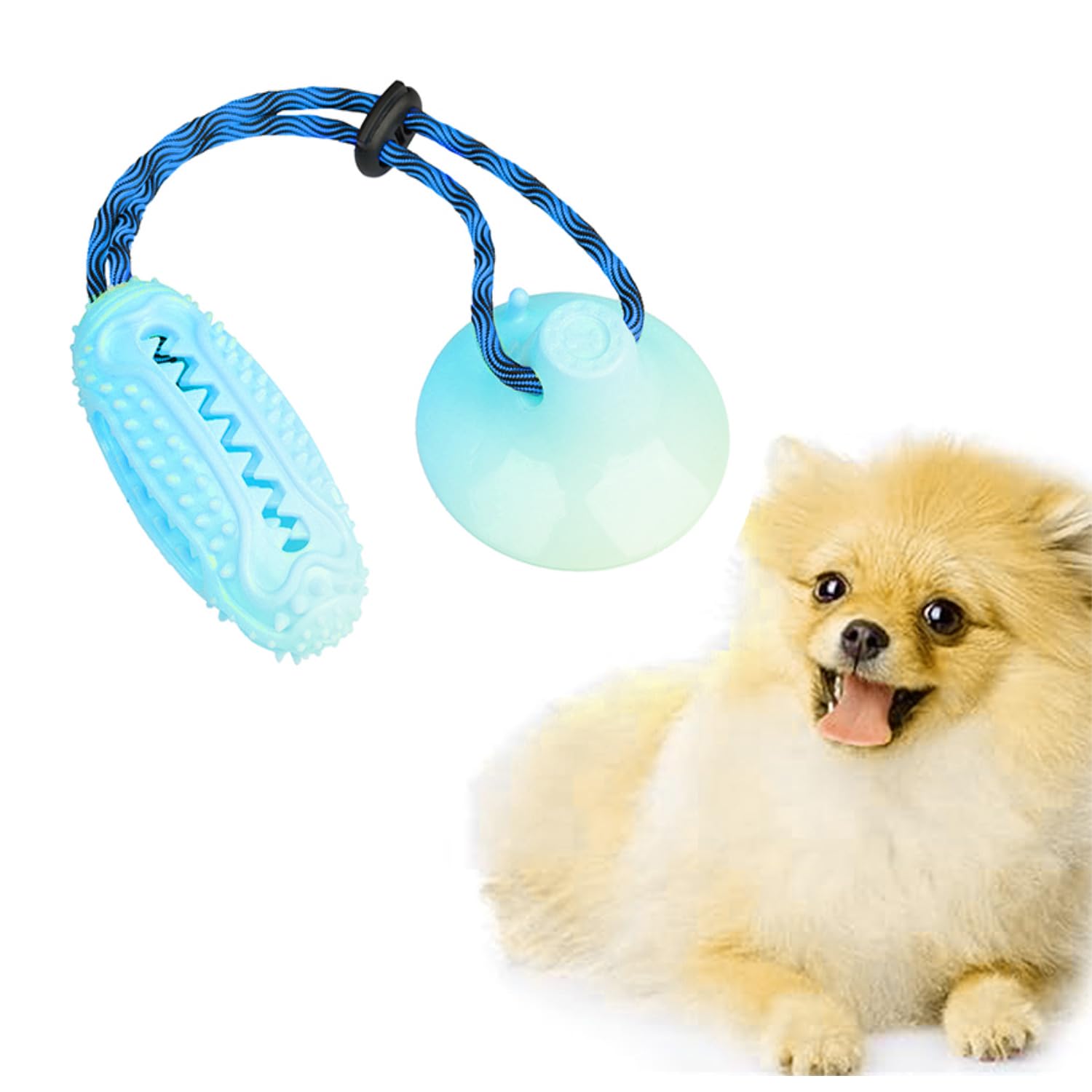 emily pets Dog Chew Toys for Aggressive Chewers | Treat Dispensing Puzzle Ball & Teething Rope Toys for Puppies and Medium Dogs 