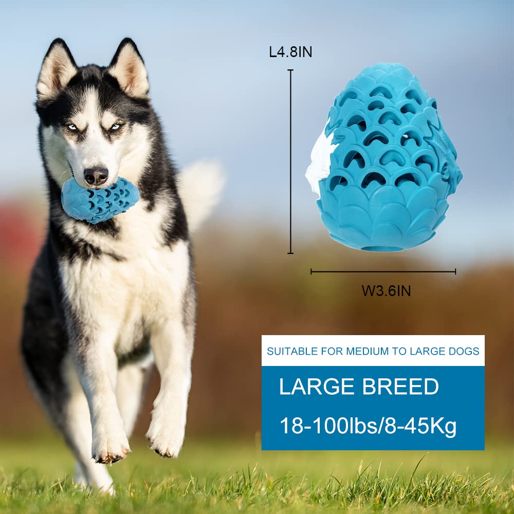 Yclwbg Dog Toys For Large Dogs Aggressive Chewers , Indestructible Dog Toys For Aggressive Chewers , Durable Dog Toys Dragon Egg Dog Toy Milk , Tough Dog Toys Treat Dispensing