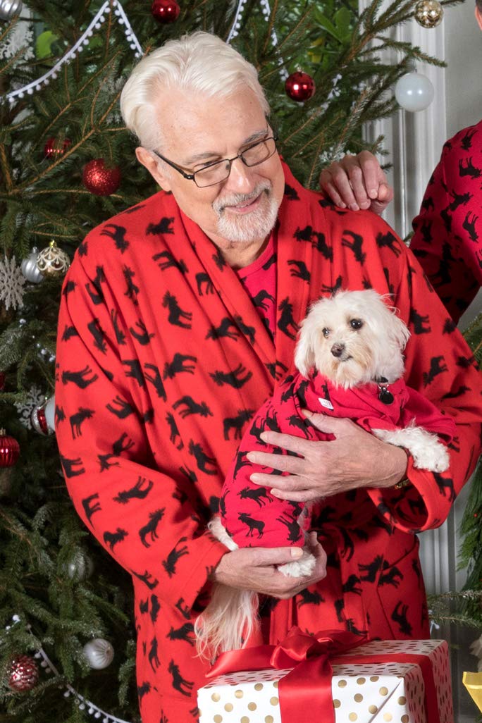 Leveret Matching Dog Pajamas Christmas Pjs 100% Cotton Moose Size Large