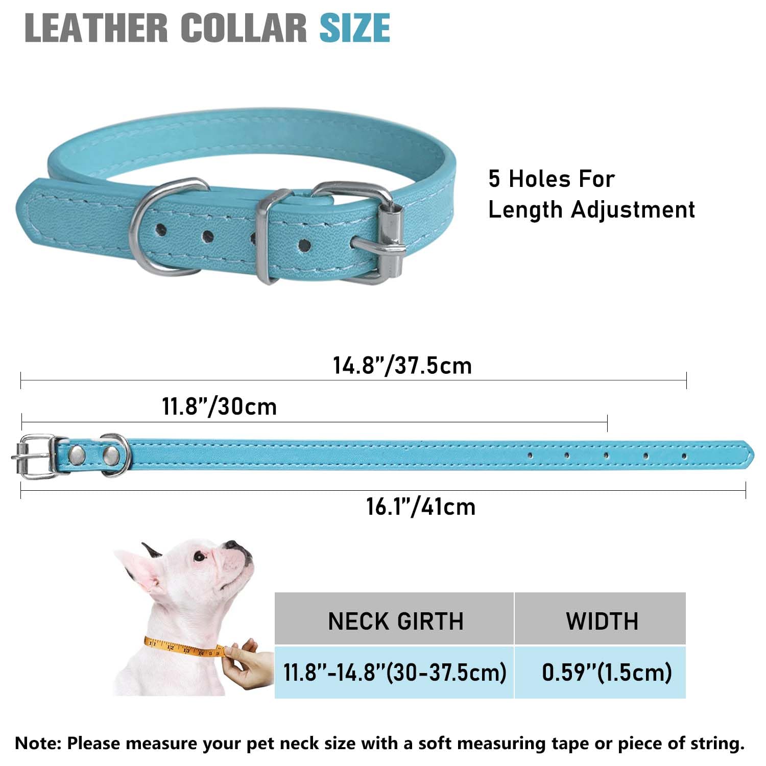 Puppy Collars For Litter - 12 Color Adjustable Id Collar Identification Leather Small Dog Collars For Puppy Medium Large Breed D