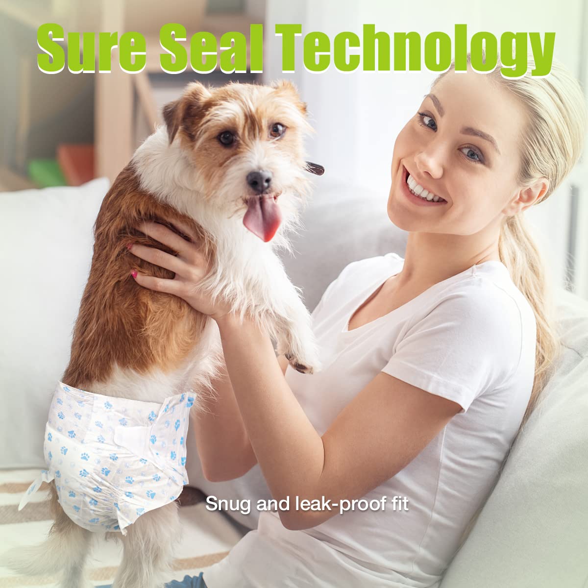 Pet Soft Dog Diapers Female - Disposable Puppy Diapers, Cat Diapers 36Pcs Xsmall