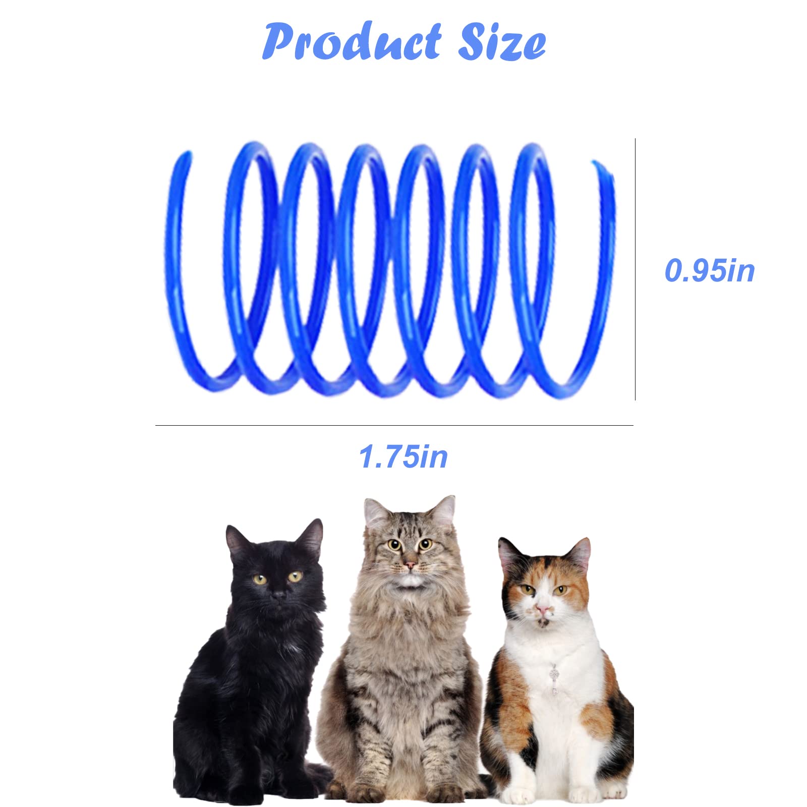 Ismarten Cat Spring Toys 60 Pack, Colorful Springs Cat Toys Interactive Cat Toy Plastic Coil Spiral Springs Creative Cat Toy To Kill Time And Keep Fit Heavy Plastic Spring For Indoor Cats Kitten Toys