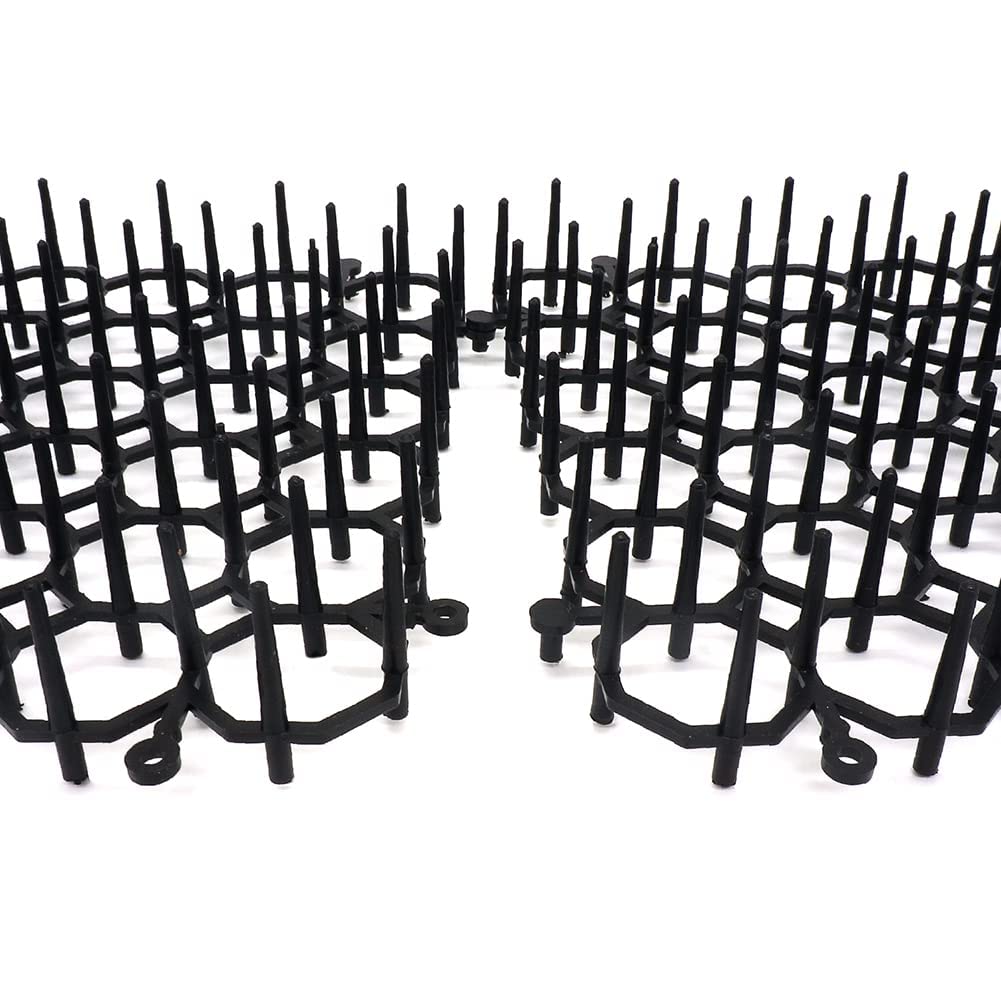 Ley'S Cat Deterrent Mat, Scat Mat For Cats With Spikes, Cat Repellent Indoor Furniture, Outdoor Garden Fence Animal Barrier, 12 Pack/Set