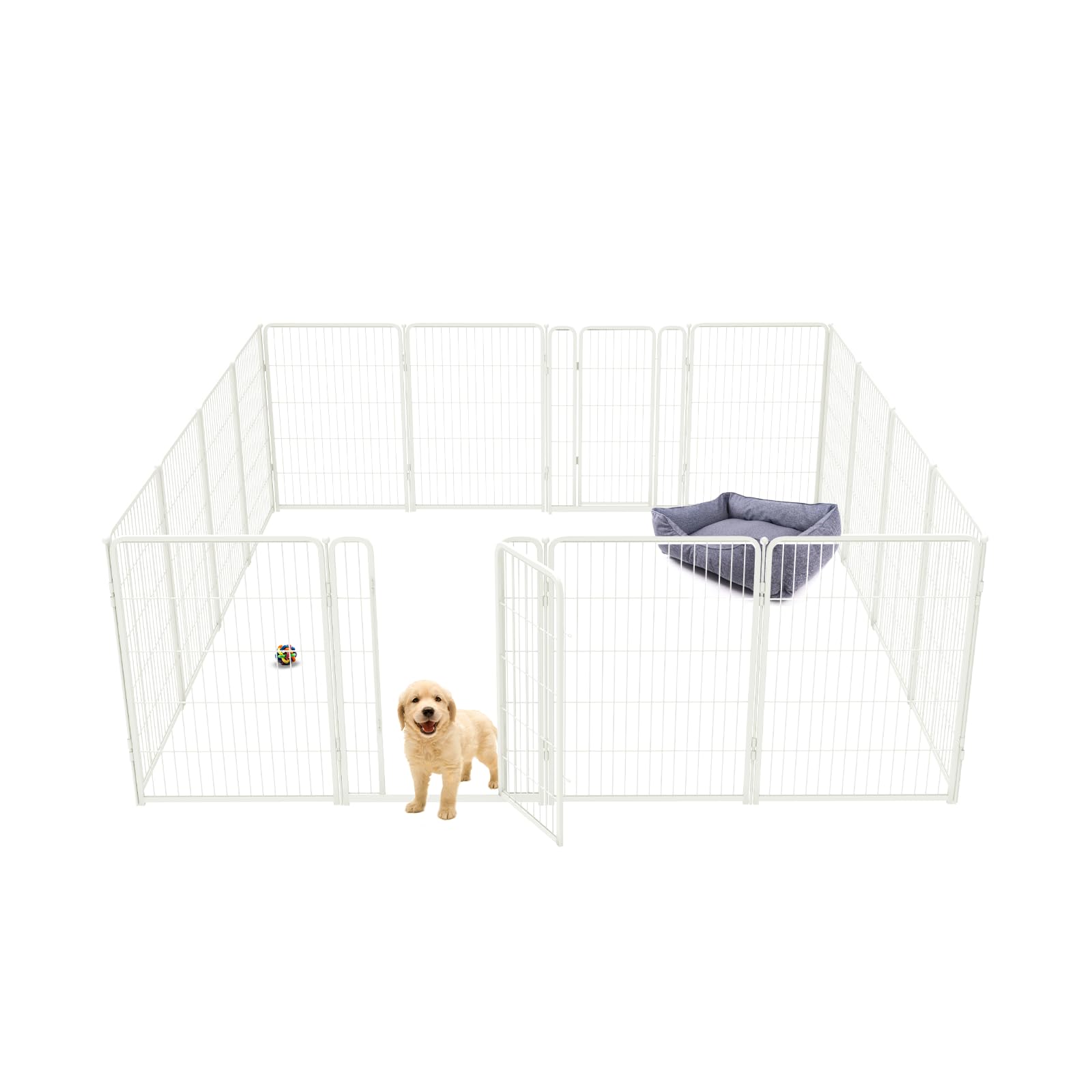 Fxw Homeplus Dog Playpen For Indoor Use - Stress-Free And Safe Play, Heavy Duty 40 Inch 16 Panels Dog Pen For Medium And Large D