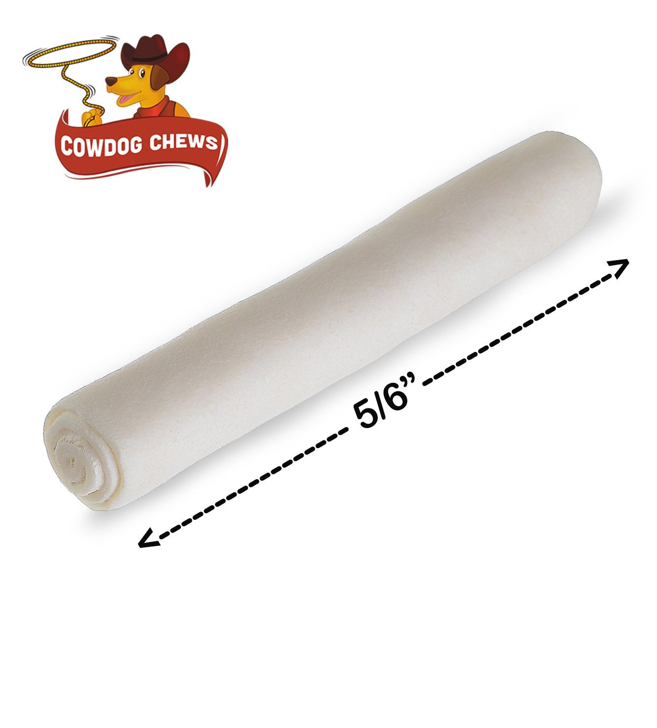 Cowdog Chews 5-6 Inches Rawhide Retriever Roll - Chewing Dog Treat, 100% Natural - Natural Grass Fed Livestock Sourced (10 Pack)