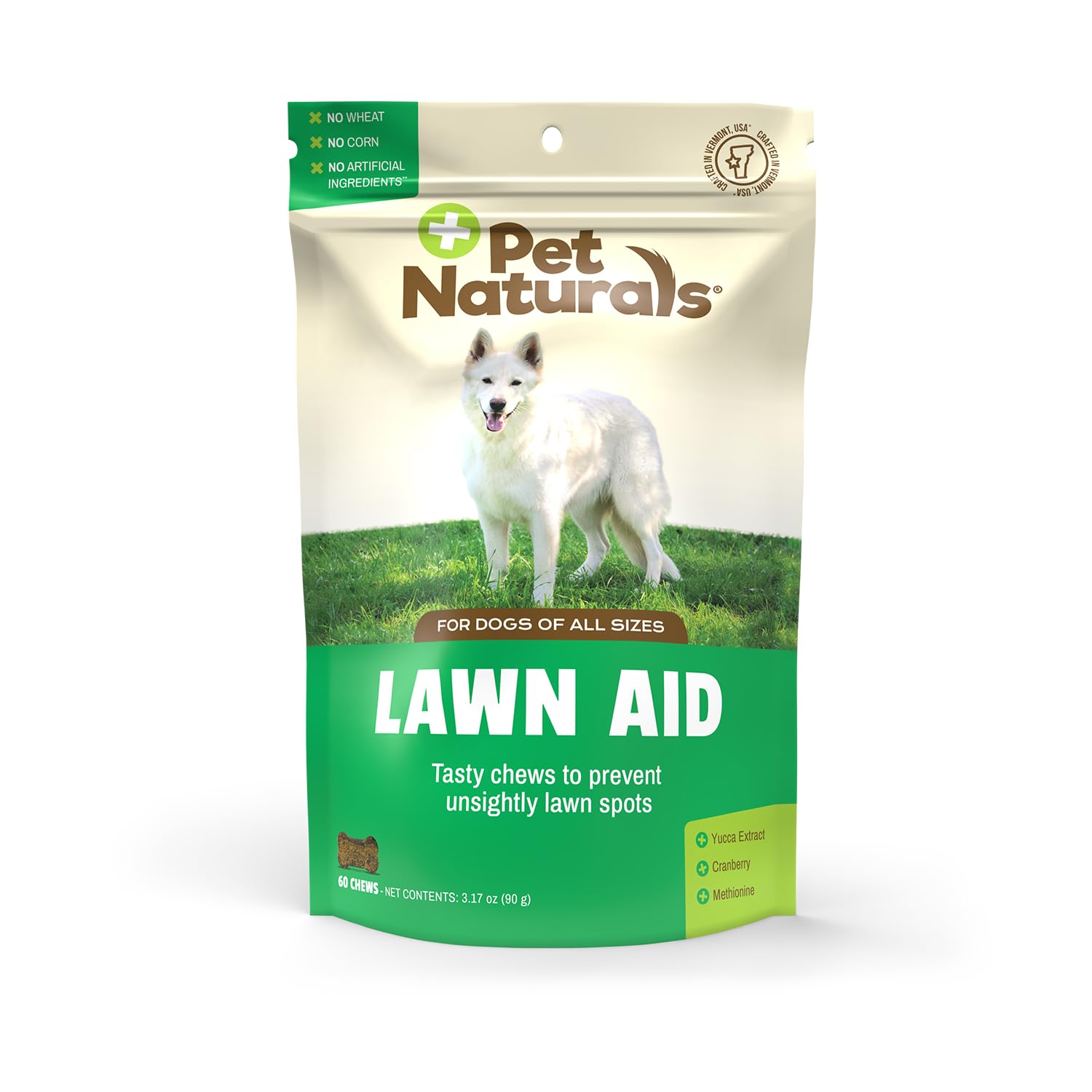 Pet Naturals Lawn Aid Dog Urine Neutralizer for Lawn - 60 Chicken-Flavored Chews - Healthy Dog Treats for PH Balance in Urine Ma