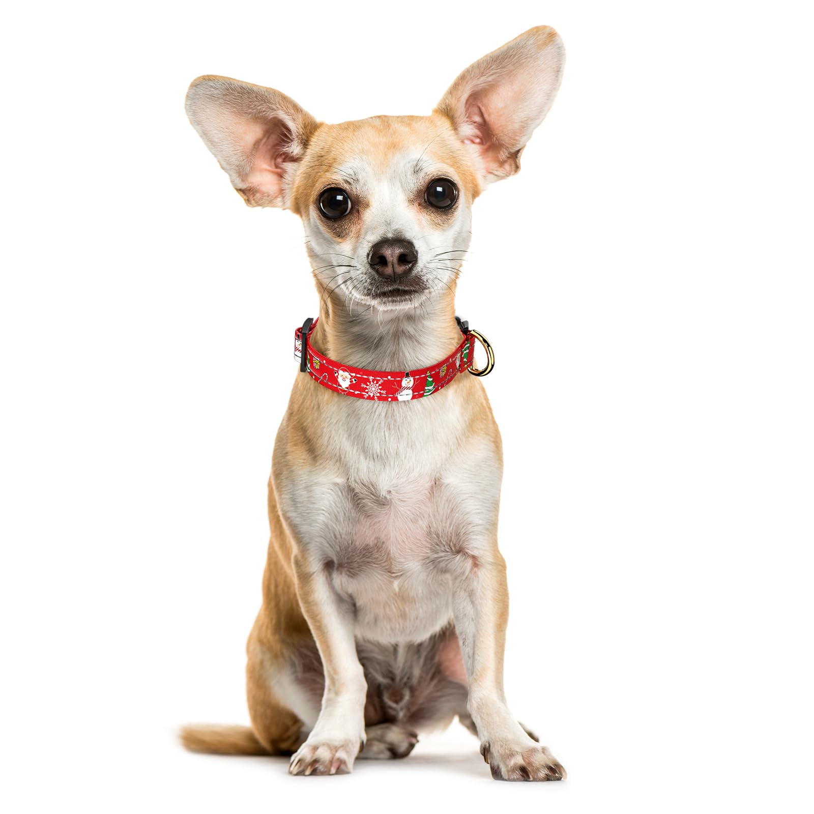 Tmoodel Reflective Dog Collar, Cute Christmas Style Dog Collars For Medium Dogs, Soft Nylon Puppy Collar For Boy And Girl Female