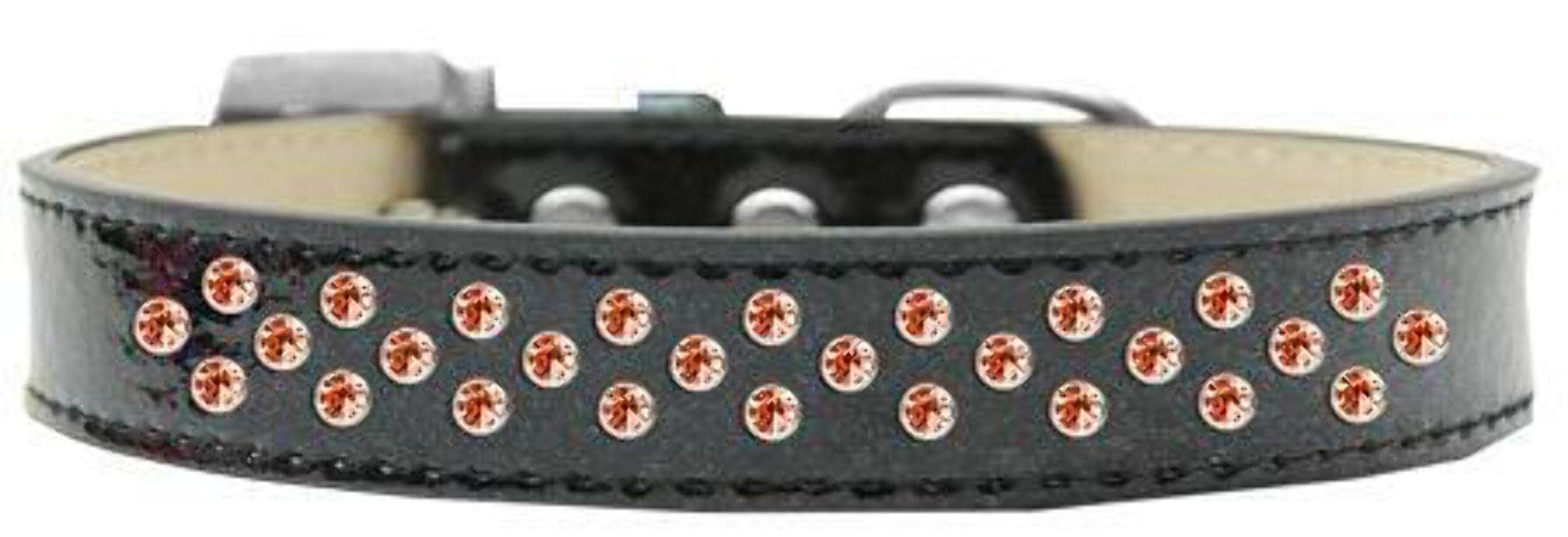 Mirage Pet Products Sprinkles Ice Cream Dog Collar with Orange Crystals, Size 18, Orange