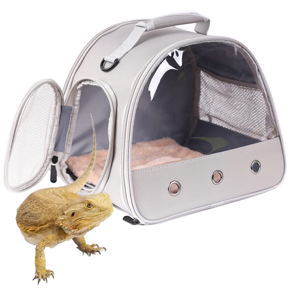 Bearded Dragon Carrier,Lizards Carrier, Small Animal Travel Carrier for Hedgehog Rat Parrot Bird Guinea Pig, Portable Guinea Pig