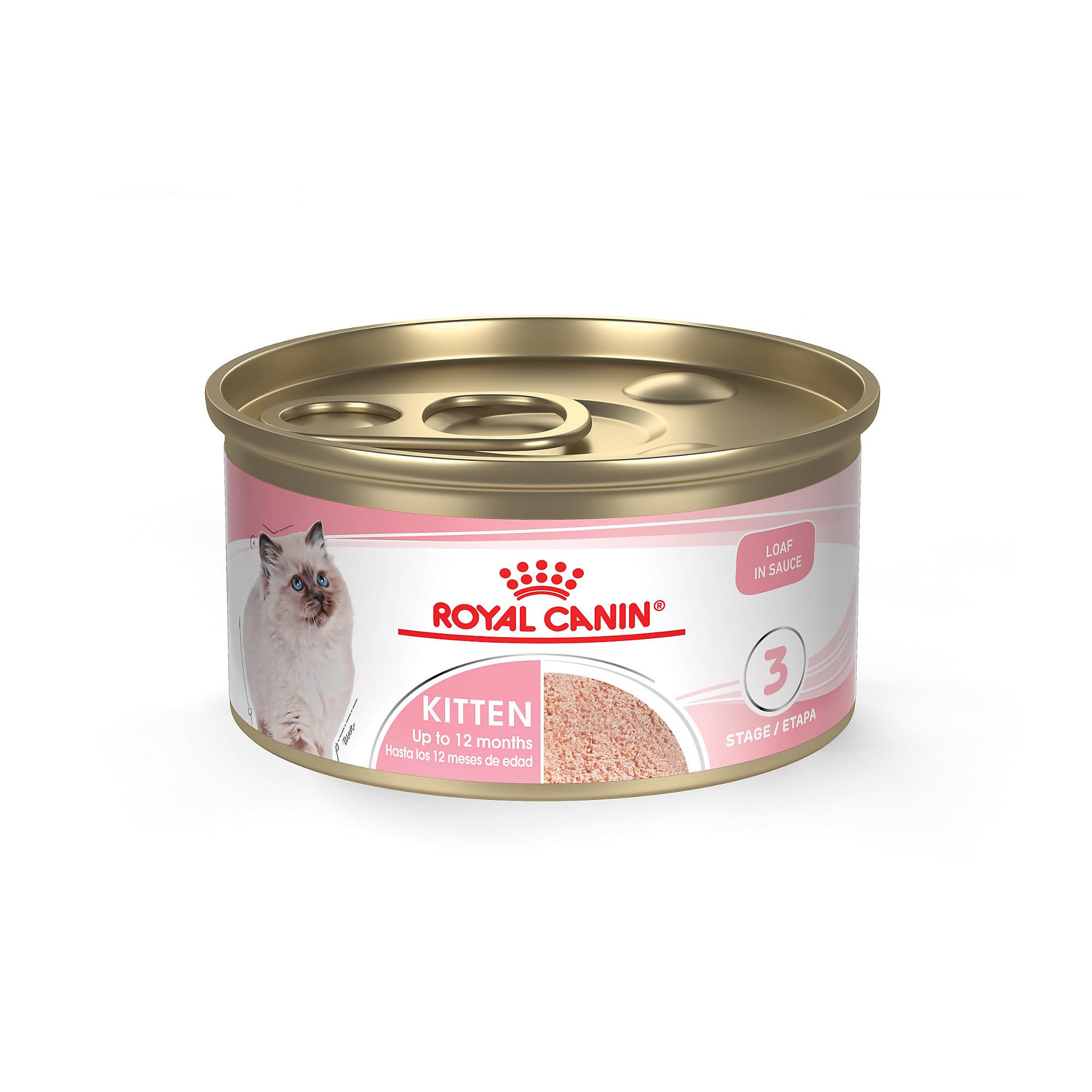 Royal Canin Feline Health Nutrition Kitten Loaf in Sauce Canned Cat Food, 3 oz can (Pack of 24)