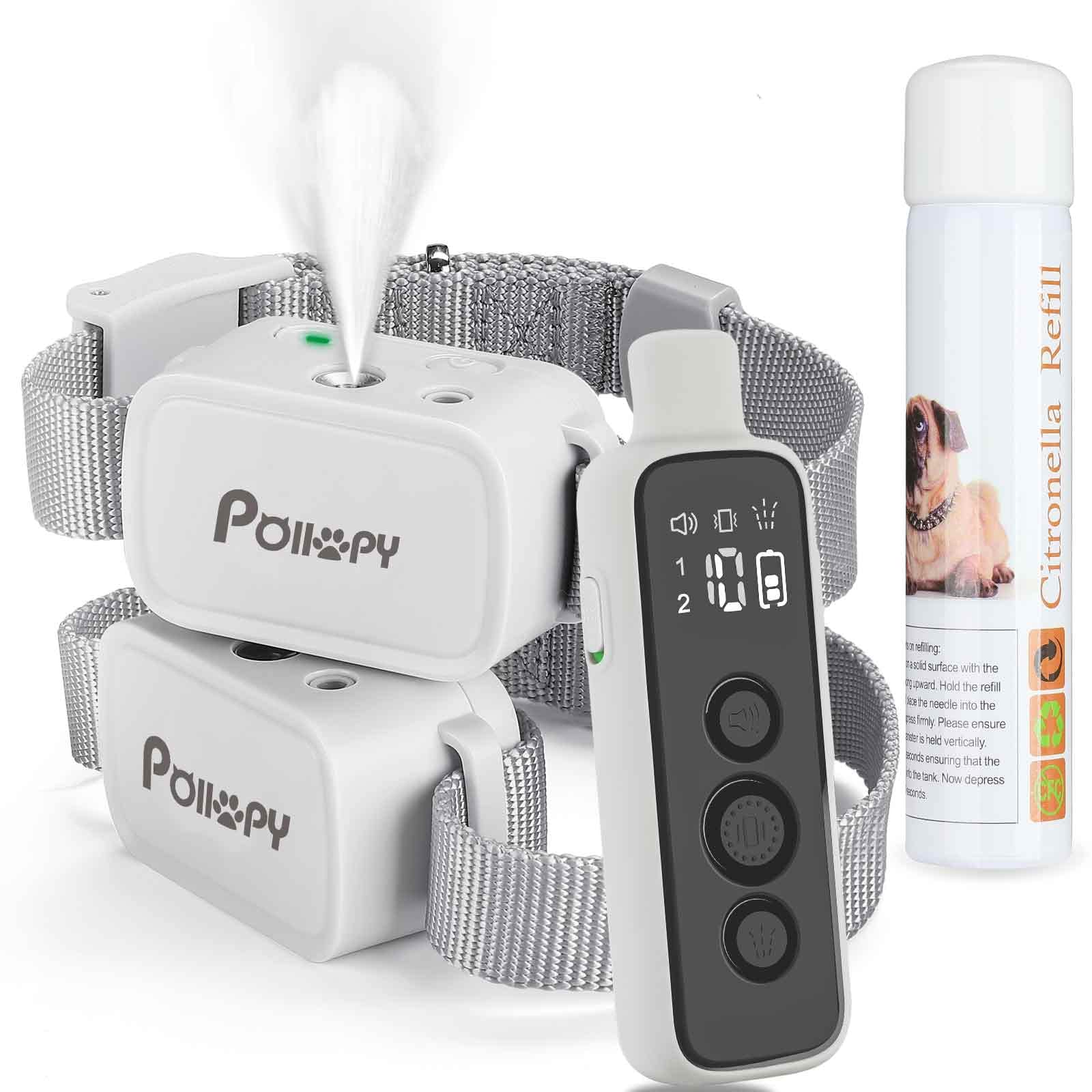 Citronella Dog Training Collar With Remote & 2 Receivers?Can'T Work Automatically?,3 Modes Harmless Spray/Vibration/Beep, Humane