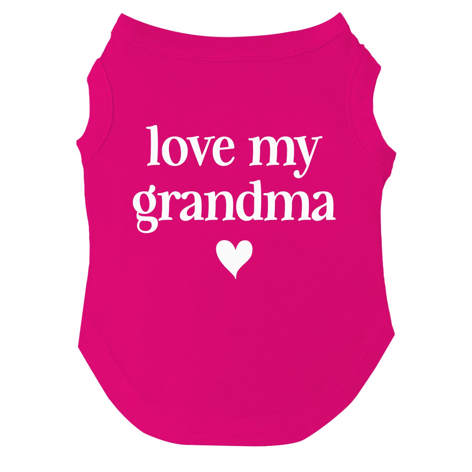 Love My Grandma Valentine'S Day Dog Tee Shirt Sizes For Puppies, Toys, And Large Breeds (Hot Pink, 6X-Large 399)