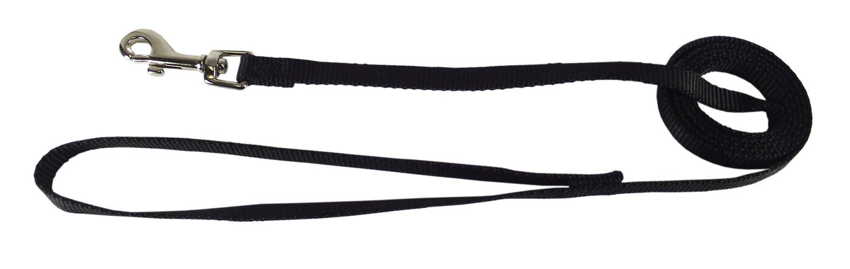 Hamilton Pet & Equine Hamilton Nylon Leash With Swivel Snap, Black, 3/8' X 6'