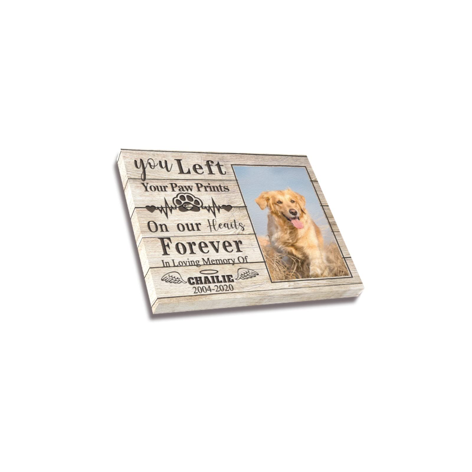 Customized Dog Memory Canvas Print Personalized Picture Pet Loss Memorial Canvas Wall Art Custom Pet Bereavement Gift Wall Art Sign Pet Bereavement Gift For Dog Lover Dog Mom Dog Dad Made In Usa
