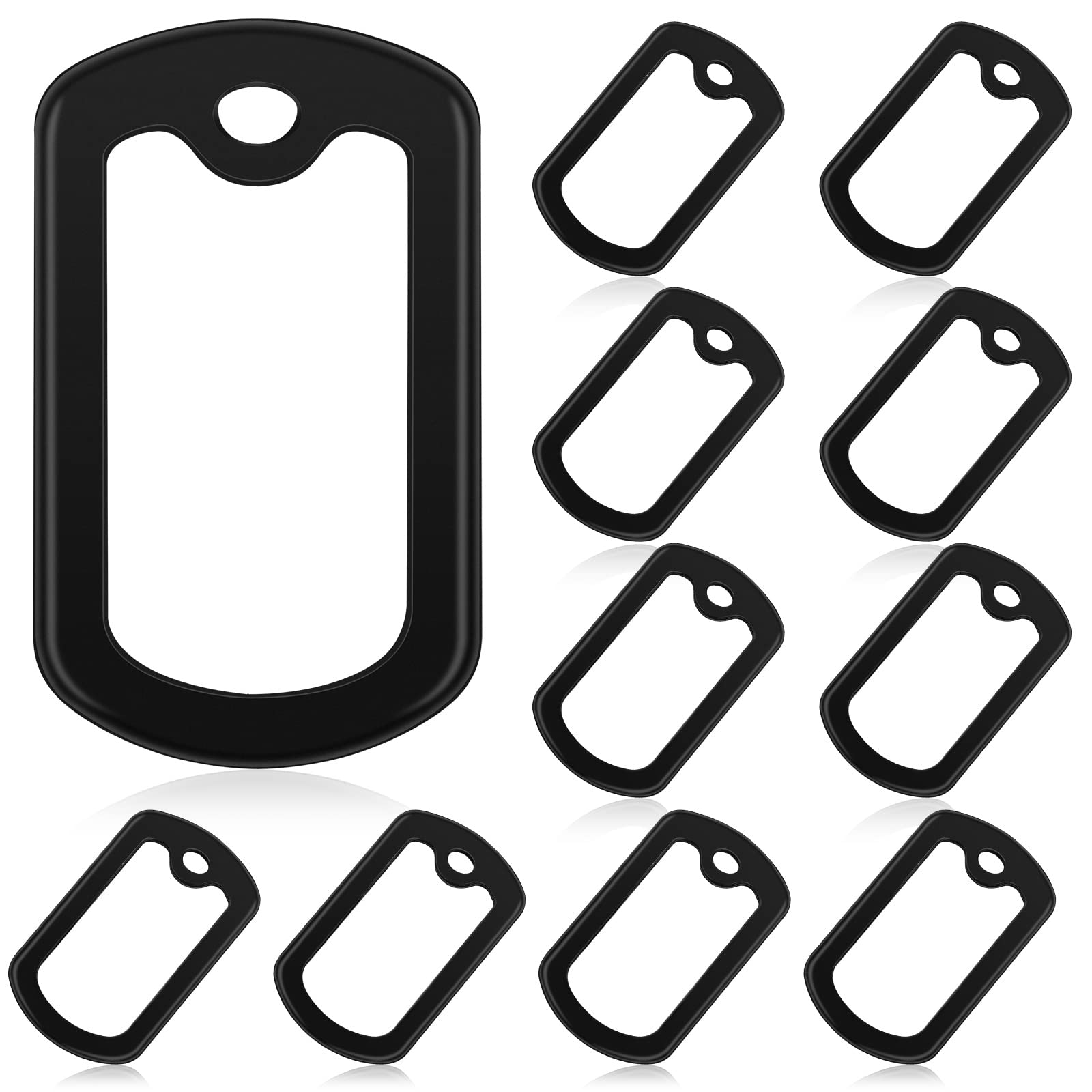 10 Pack Dog Tag Silicone Silencer Black Military Dog Silencers for Authentic Military Id Tags Rubbers to Reduce Noise, 52 x 31 m