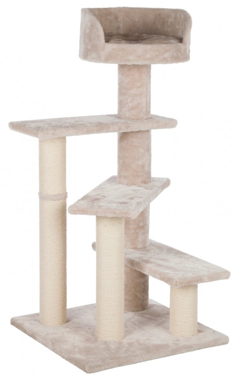 Trixie Tulia Senior Cat Tree With Scratching Posts, Four Platforms, Padded Top Platform, Cream Medium
