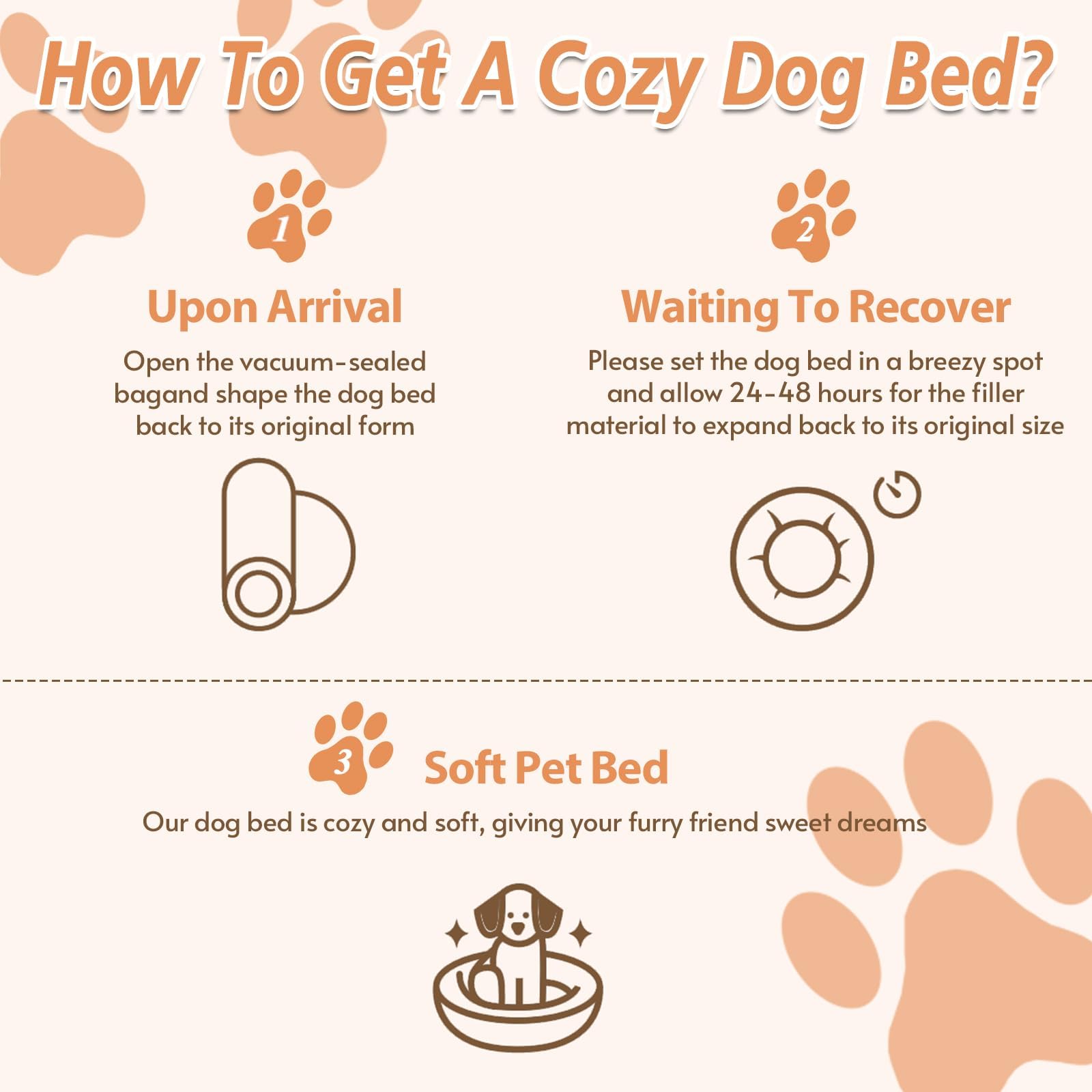 JOLLYVOGUE Calming Small Dog & Cat Bed for Indoor Cats - 20 inches Washable Donut Bed for Kittens & Puppies, Anti-Anxiety Round