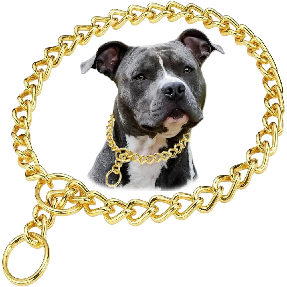Dog Chain Collar, Metal Slip Collars, Heavy Duty Choke Collar, For Training, Chew Proof Durable Martingale Puppy Collars For Sma