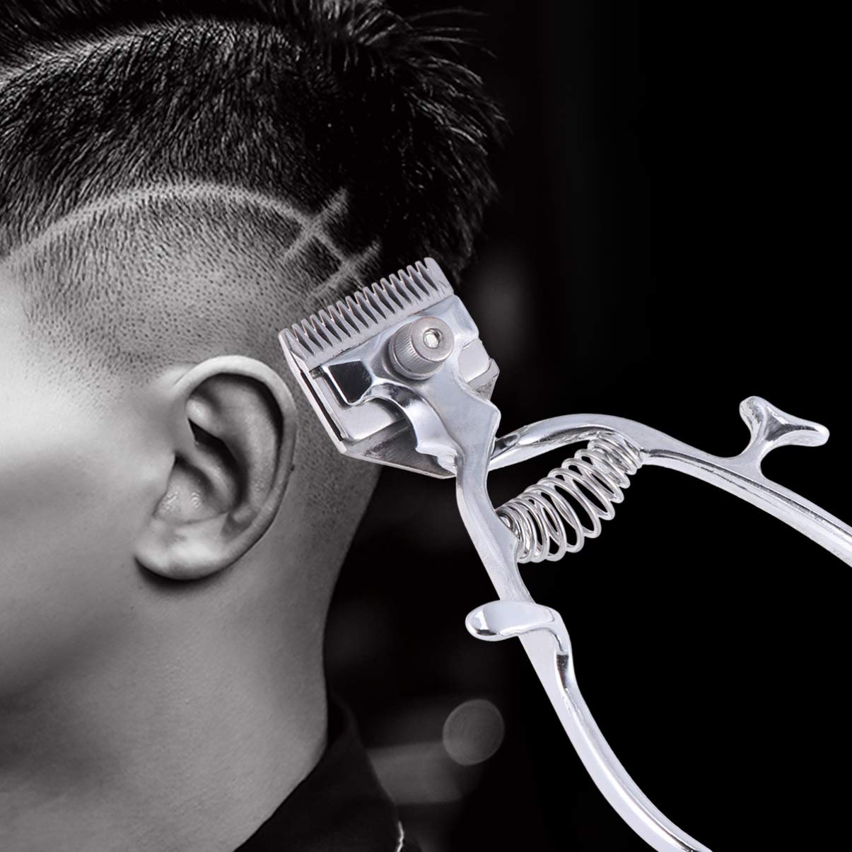 Mobestech Stainless Steel Manual Hair Clippers for Men & Pets - Professional Grooming Tool, Silver, 1 Count